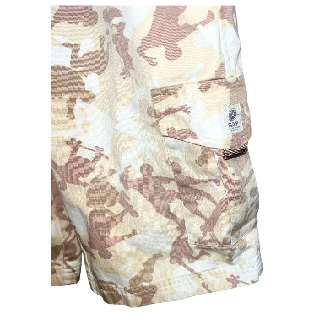 Gap Cargo Shorts Boys Size 10 Tan Yellow White Camo 26x9